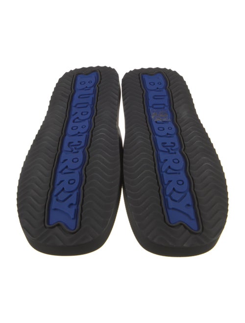 Burberry Leather Colorblock Pattern Slides