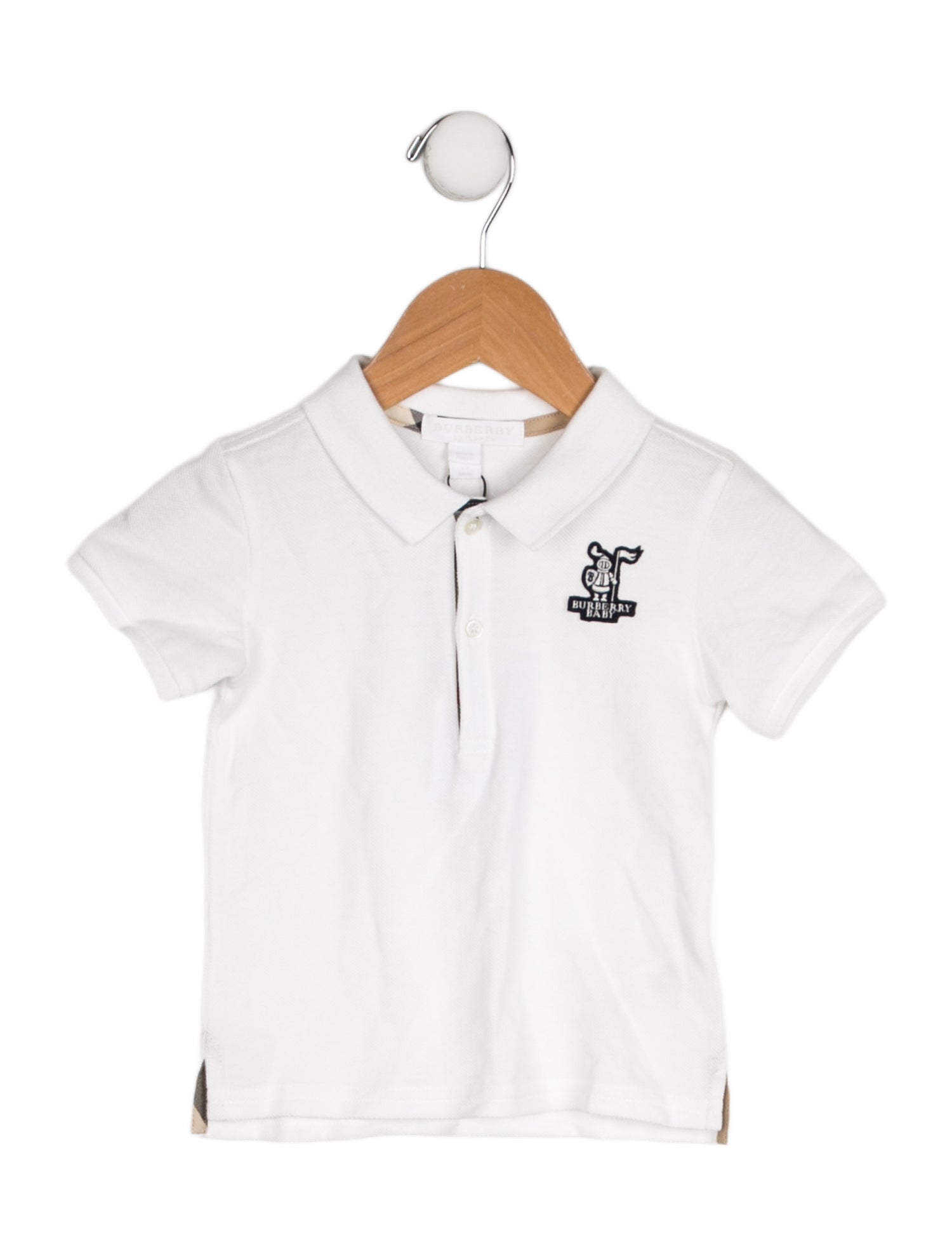 Burberry Embroidered Polo Top w/ Tags
