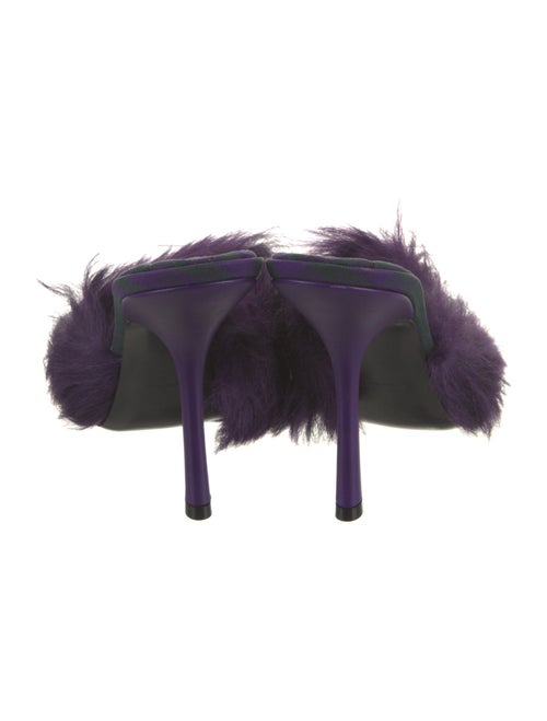 Burberry Fur Fur Trim Slides