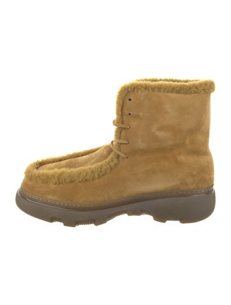 Burberry Suede Lace-Up Boots