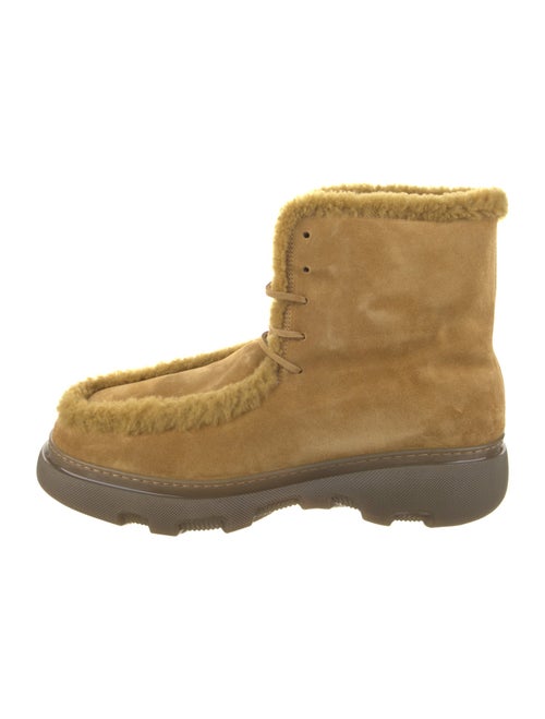 Burberry Suede Lace-Up Boots