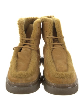 Burberry Suede Lace-Up Boots