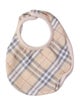 Burberry Infants' Cotton Check Pattern Bib