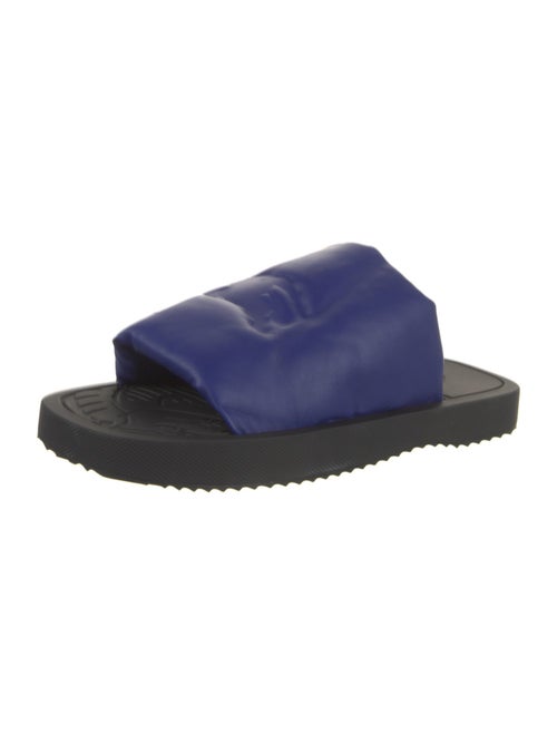 Burberry Leather Colorblock Pattern Slides