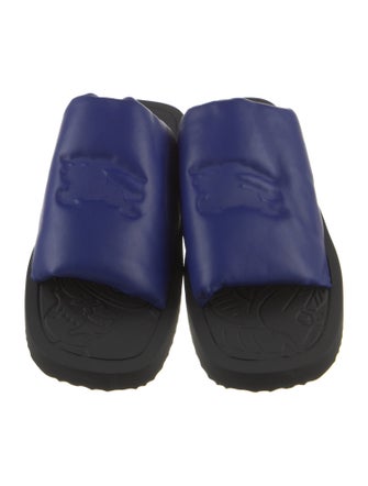 Burberry Leather Colorblock Pattern Slides