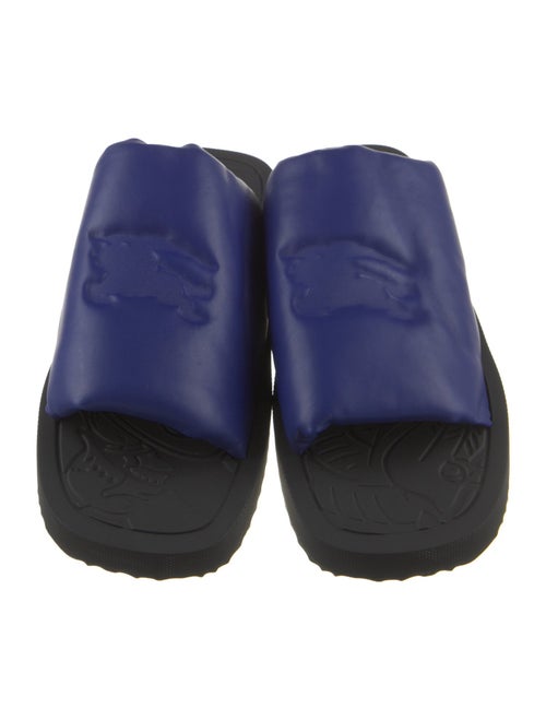 Burberry Leather Colorblock Pattern Slides