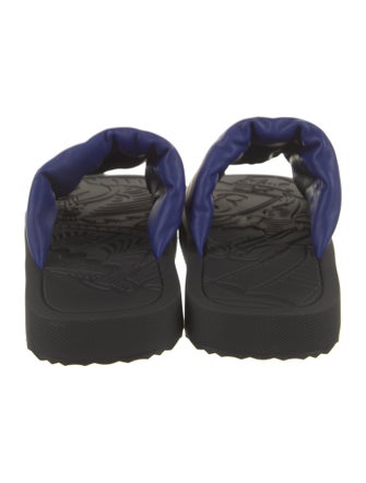 Burberry Leather Colorblock Pattern Slides