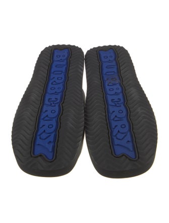 Burberry Leather Colorblock Pattern Slides