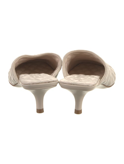 Burberry Leather Embroidered Accent Mules