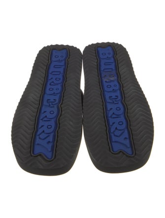Burberry Leather Colorblock Pattern Slides