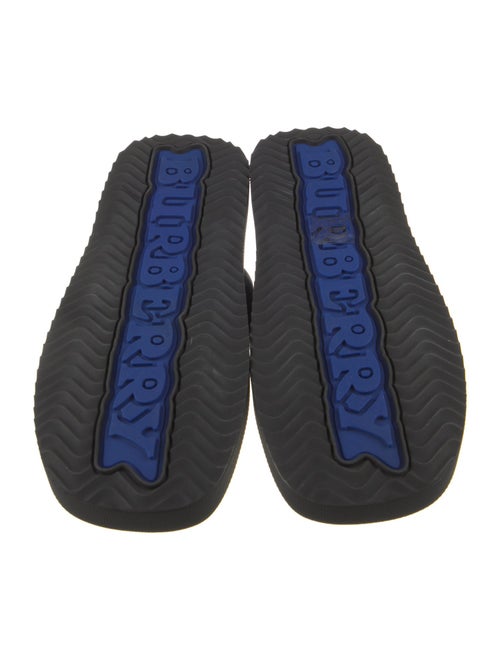 Burberry Leather Colorblock Pattern Slides