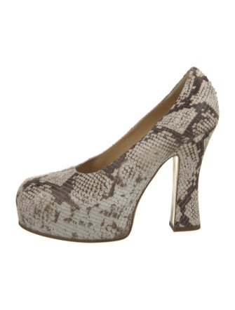 Burberry Snakeskin Animal Print Pumps