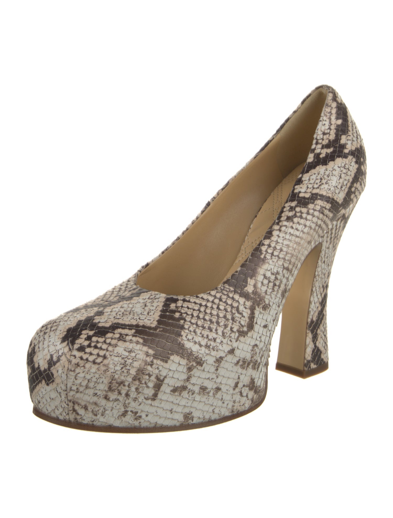 Burberry Snakeskin Animal Print Pumps