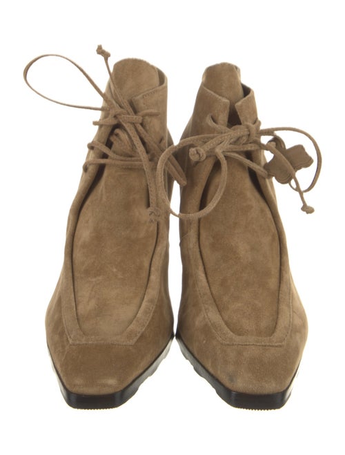 Burberry Suede Lace-Up Boots