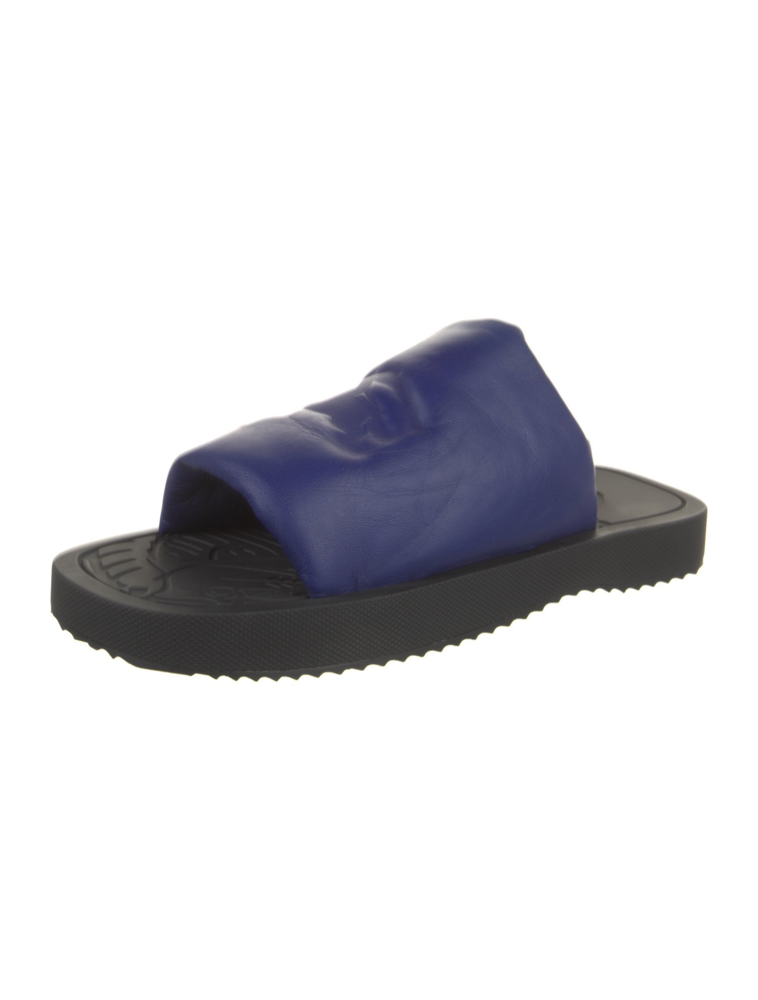 Burberry Leather Colorblock Pattern Slides