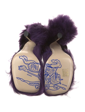 Burberry Leather Animal Print Slides