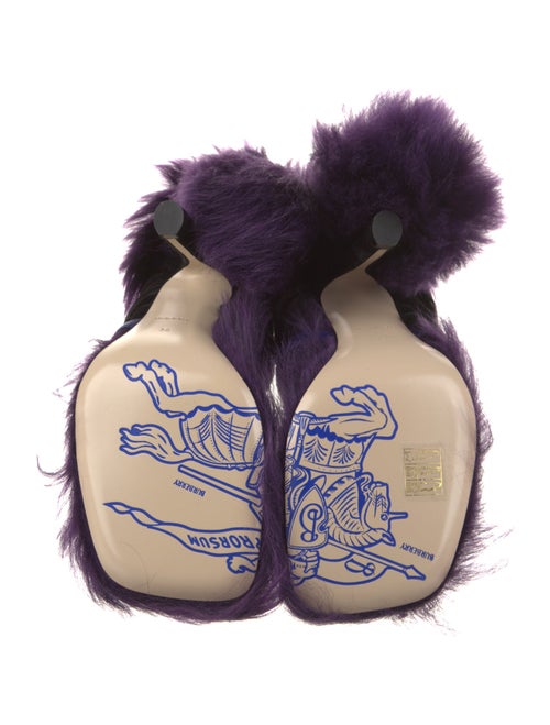 Burberry Leather Animal Print Slides