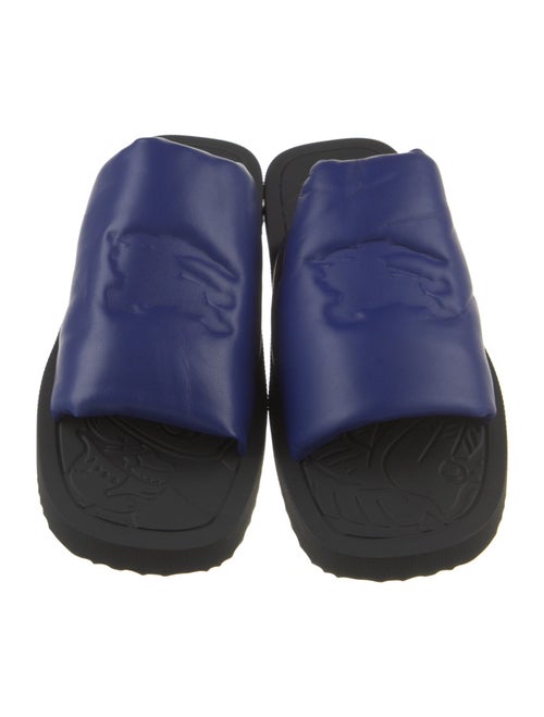 Burberry Leather Colorblock Pattern Slides