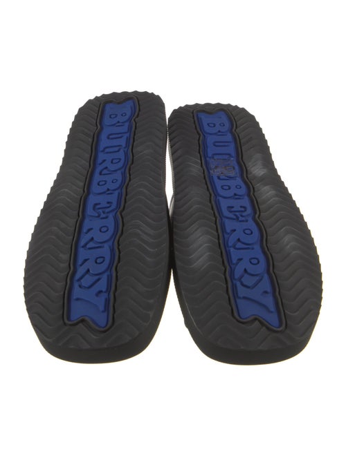 Burberry Leather Colorblock Pattern Slides