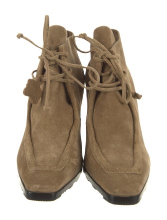 Burberry Suede Lace-Up Boots