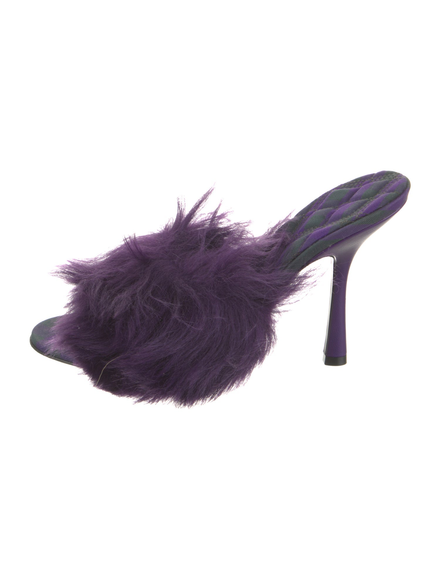 Burberry Fur Fur Trim Slides