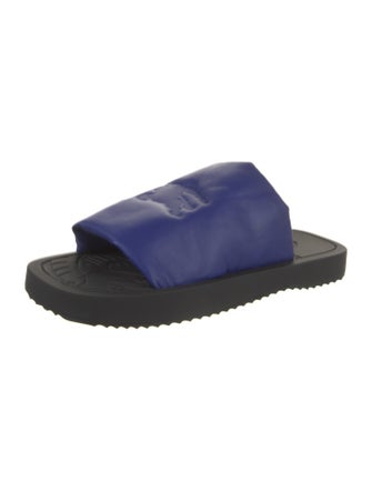 Burberry Leather Colorblock Pattern Slides