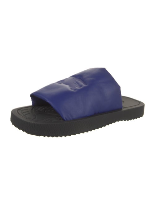 Burberry Leather Colorblock Pattern Slides