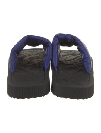 Burberry Leather Colorblock Pattern Slides