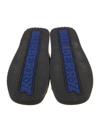 Burberry Leather Colorblock Pattern Slides
