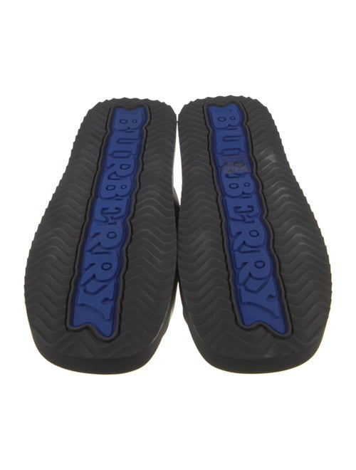 Burberry Leather Colorblock Pattern Slides