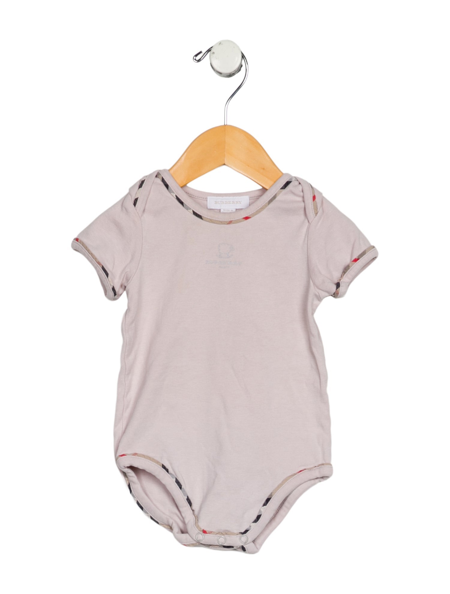Burberry infant girls' neutral one piece