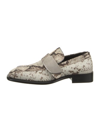 Burberry Snakeskin Animal Print Loafers