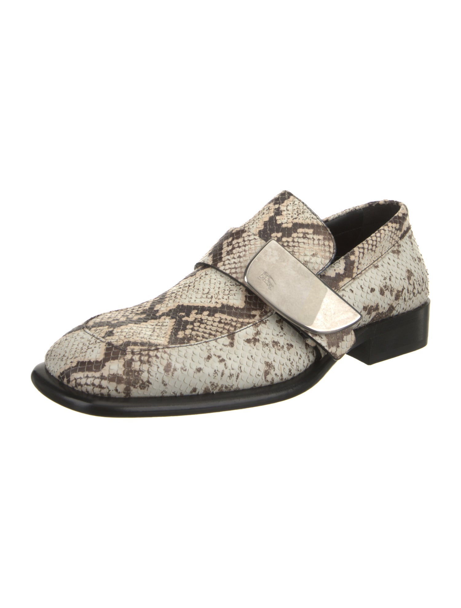 Burberry Snakeskin Animal Print Loafers