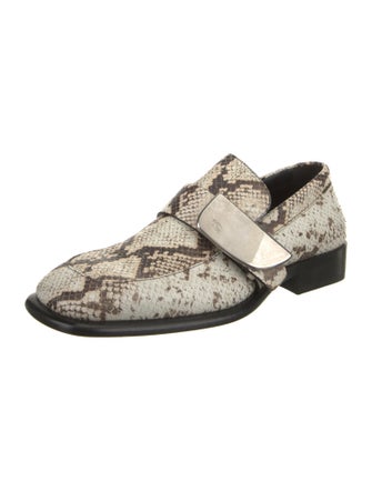 Burberry Snakeskin Animal Print Loafers