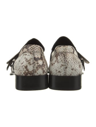 Burberry Snakeskin Animal Print Loafers