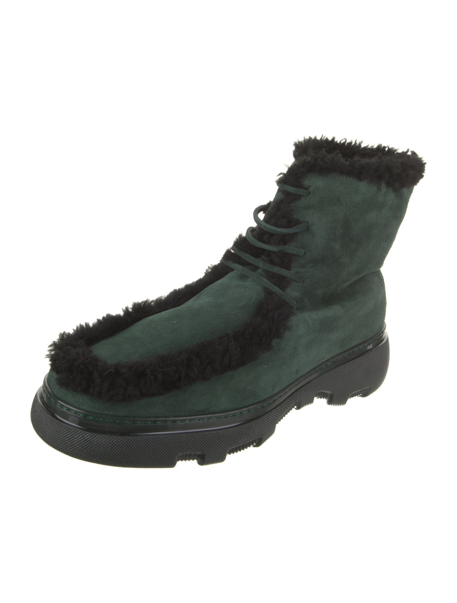 Burberry Suede Lace-Up Boots