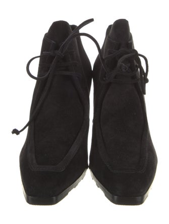 Burberry Suede Lace-Up Boots