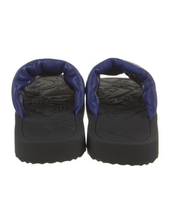 Burberry Leather Colorblock Pattern Slides