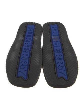 Burberry Leather Colorblock Pattern Slides