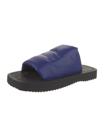 Burberry Leather Colorblock Pattern Slides