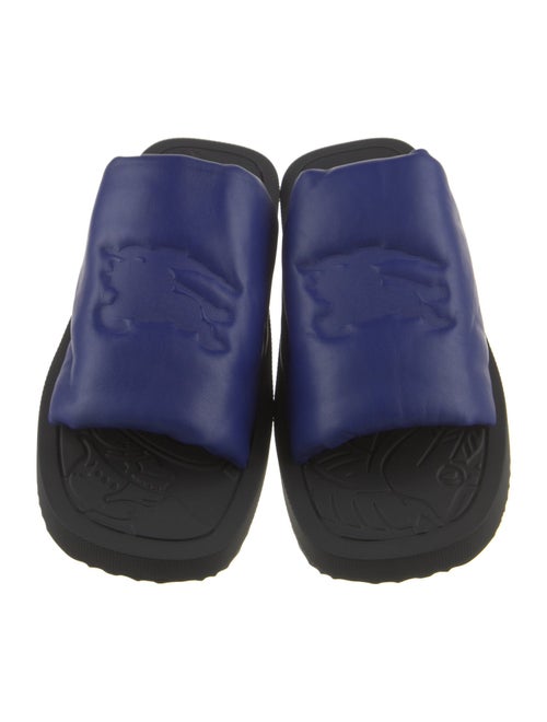 Burberry Leather Colorblock Pattern Slides