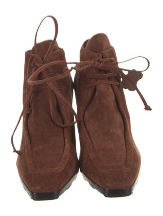 Burberry Suede Lace-Up Boots