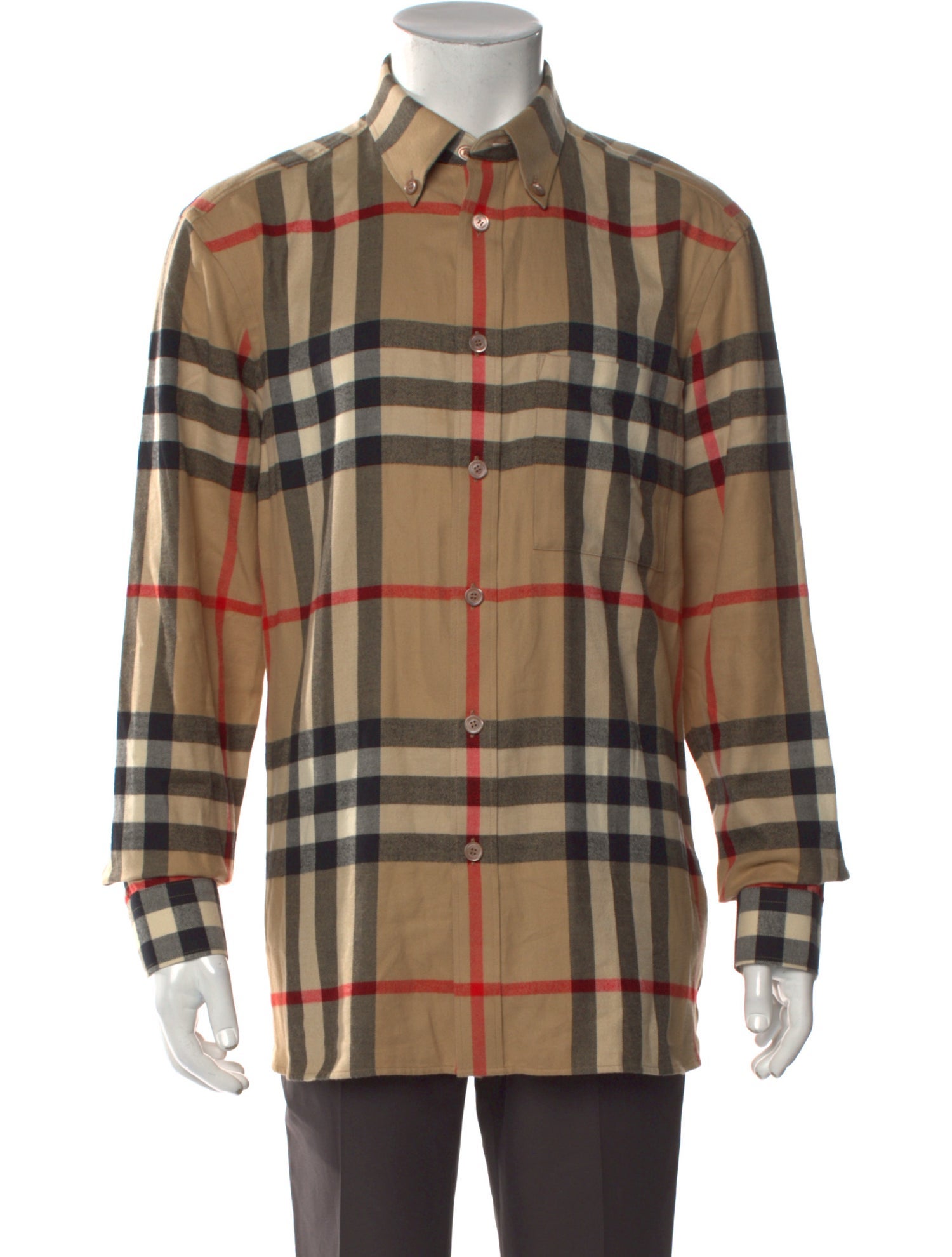 Burberry House Check Pattern Long Sleeve Shirt