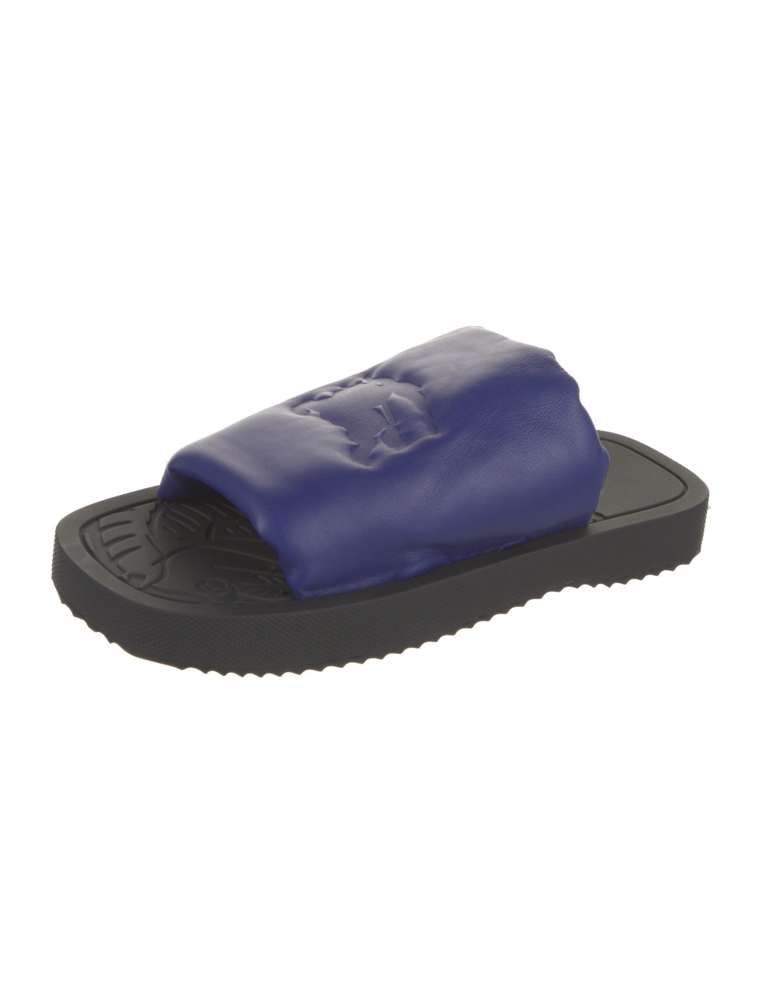 Burberry Leather Colorblock Pattern Slides