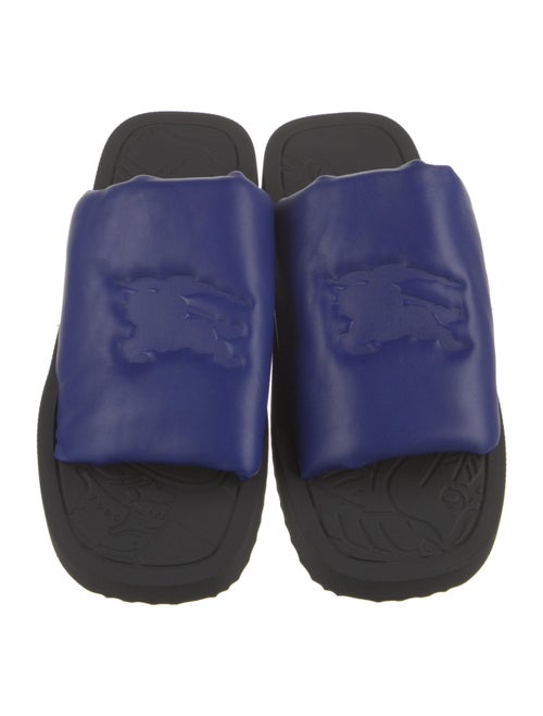 Burberry Leather Colorblock Pattern Slides
