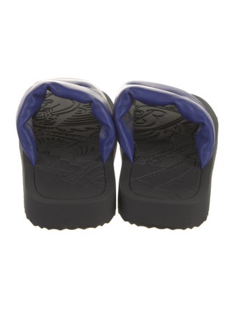 Burberry Leather Colorblock Pattern Slides