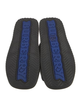 Burberry Leather Colorblock Pattern Slides