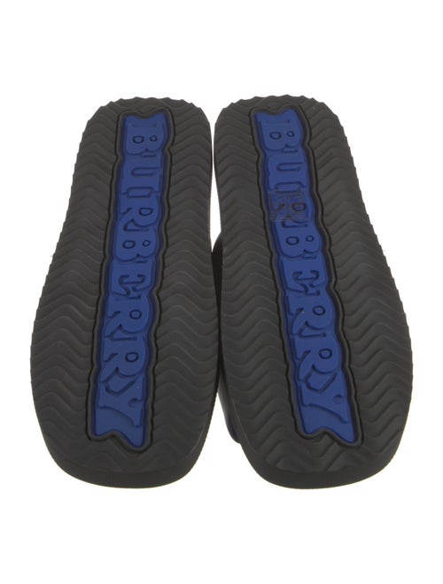 Burberry Leather Colorblock Pattern Slides