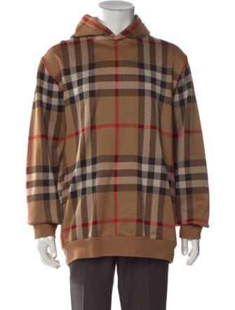 Burberry House Check Pattern Crew Neck Hoodie