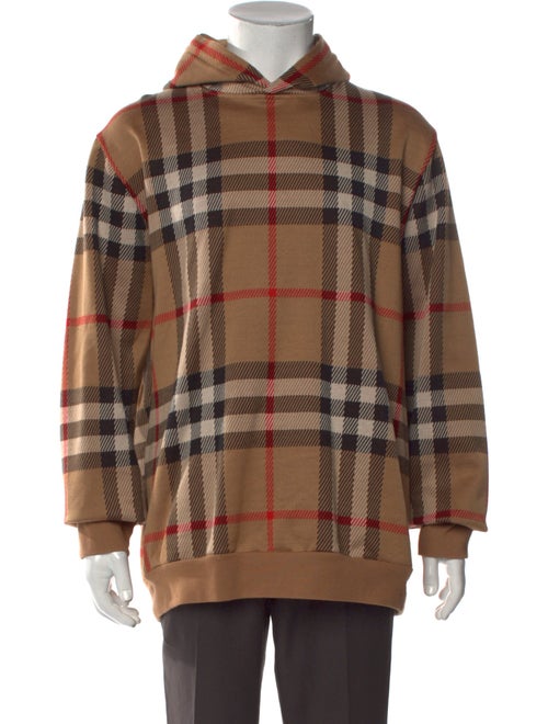 Burberry House Check Pattern Crew Neck Hoodie